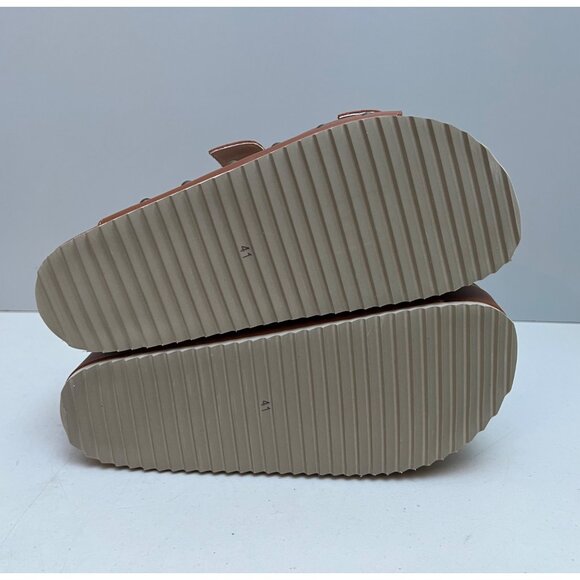 Free People Intentionally Blank Rule Breaker Flatform Sandals in Chesnut Women's - Picture 7 of 8